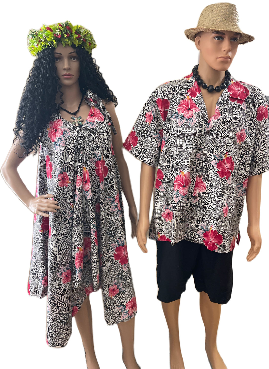 Hibiscus Tapa Moani Dress (one size)