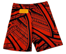 Load image into Gallery viewer, Boys Red Tribal Board Short
