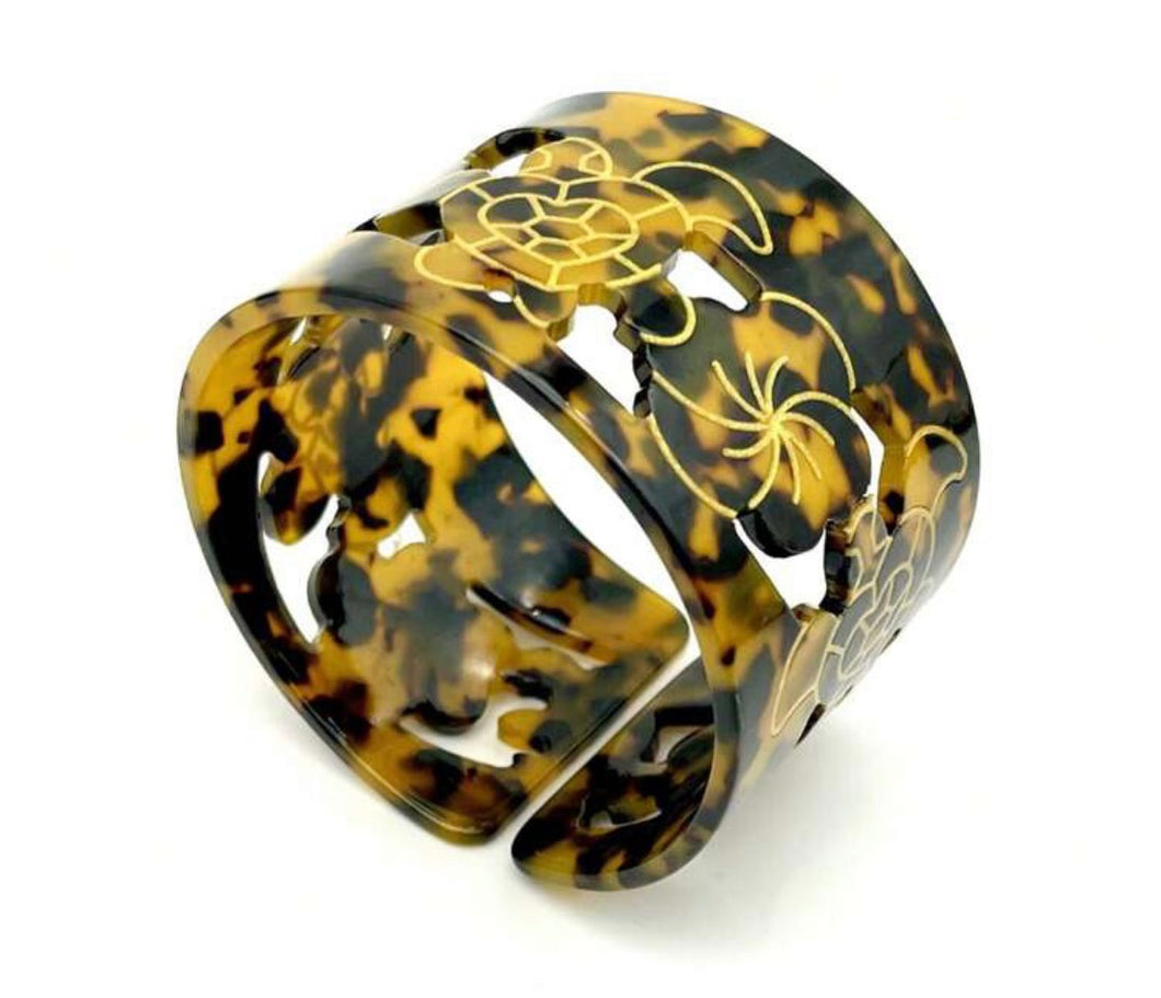 50mm Faux Tortoise Shell Cuff Bracelet