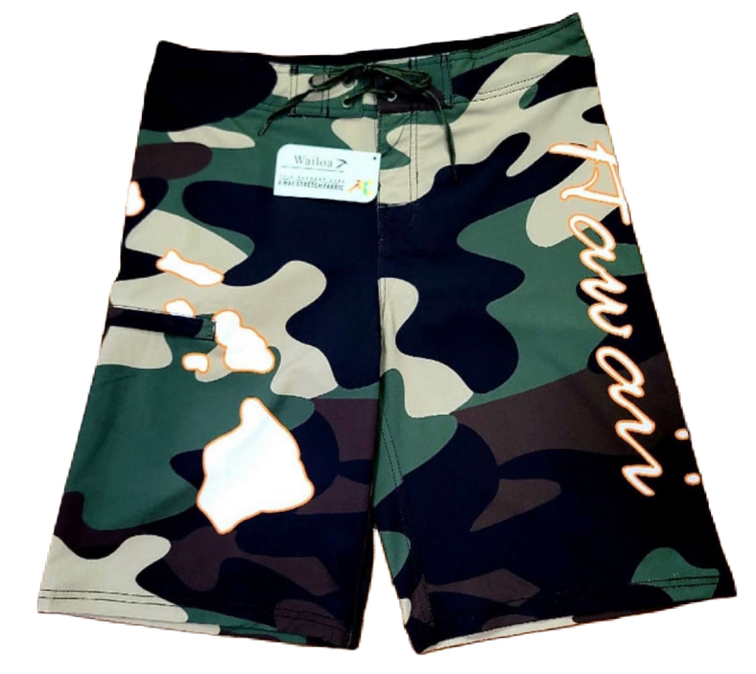 Hawai’i Camouflage Mens Board Shorts