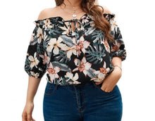 Load image into Gallery viewer, Floral Off the Shoulder Blouse
