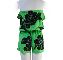 Load image into Gallery viewer, Hibiscus Strapless Shorts Romper
