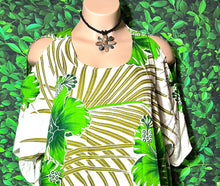 Load image into Gallery viewer, Tropical Hibiscus with Open Shoulder Poncho (One Size)
