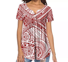 Load image into Gallery viewer, Red/Pink Tribal Blouse
