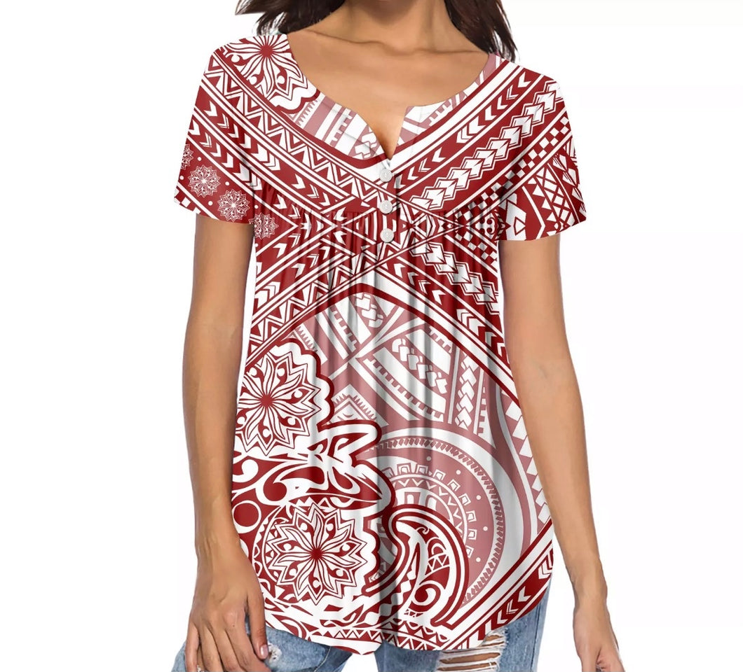Red/Pink Tribal Blouse