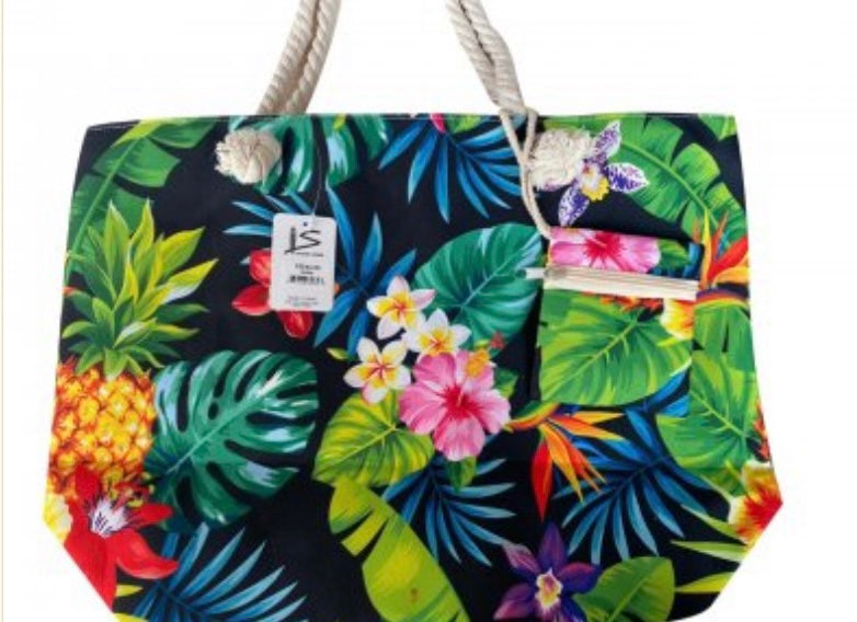 Tropical Garden Bag with Pouch