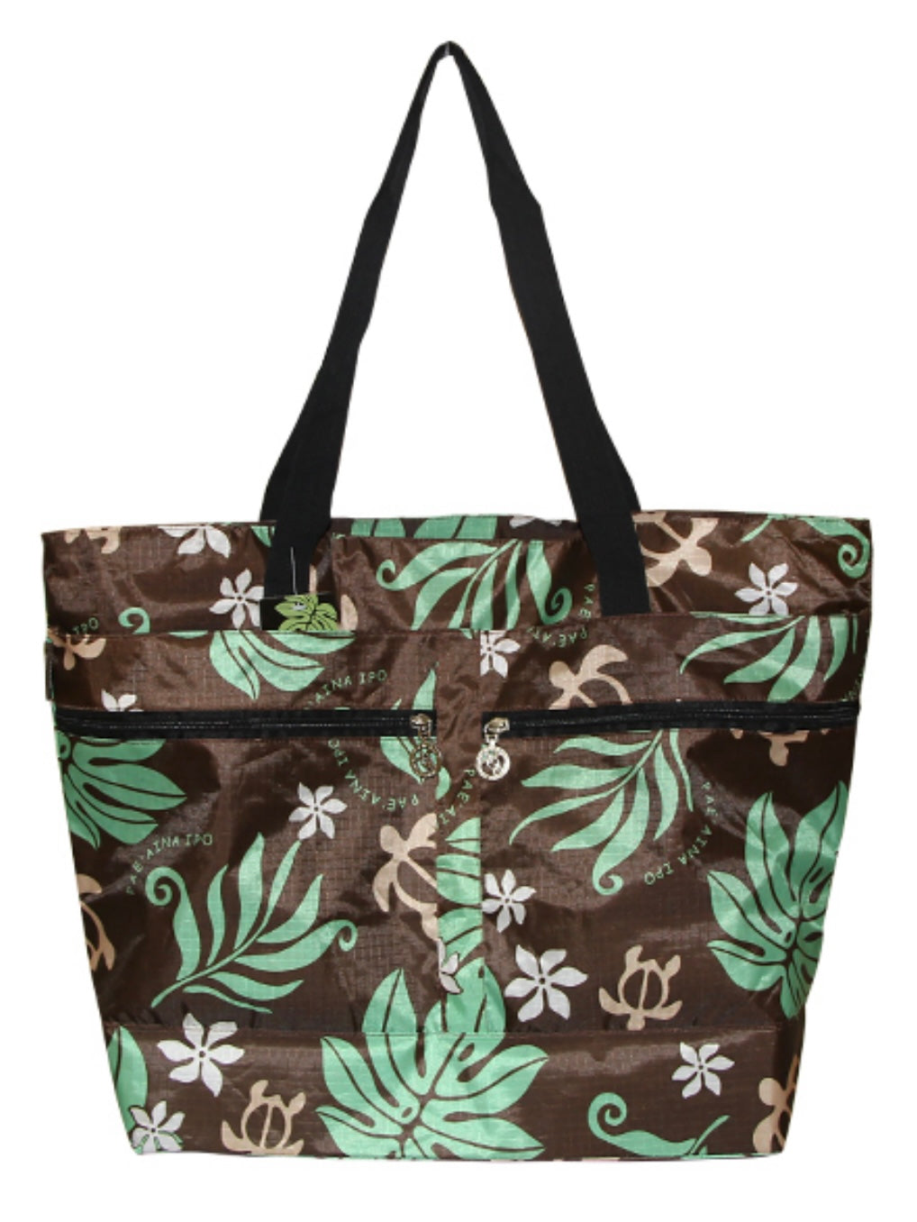 Honu Tiare Zippered Tote Bag