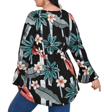 Load image into Gallery viewer, Plumeria Peplum Blouse
