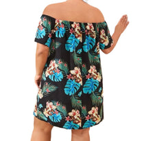 Load image into Gallery viewer, Monstera Off the Shoulder Dress
