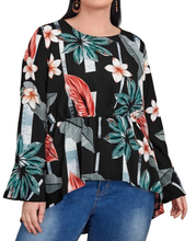 Load image into Gallery viewer, Plumeria Peplum Blouse
