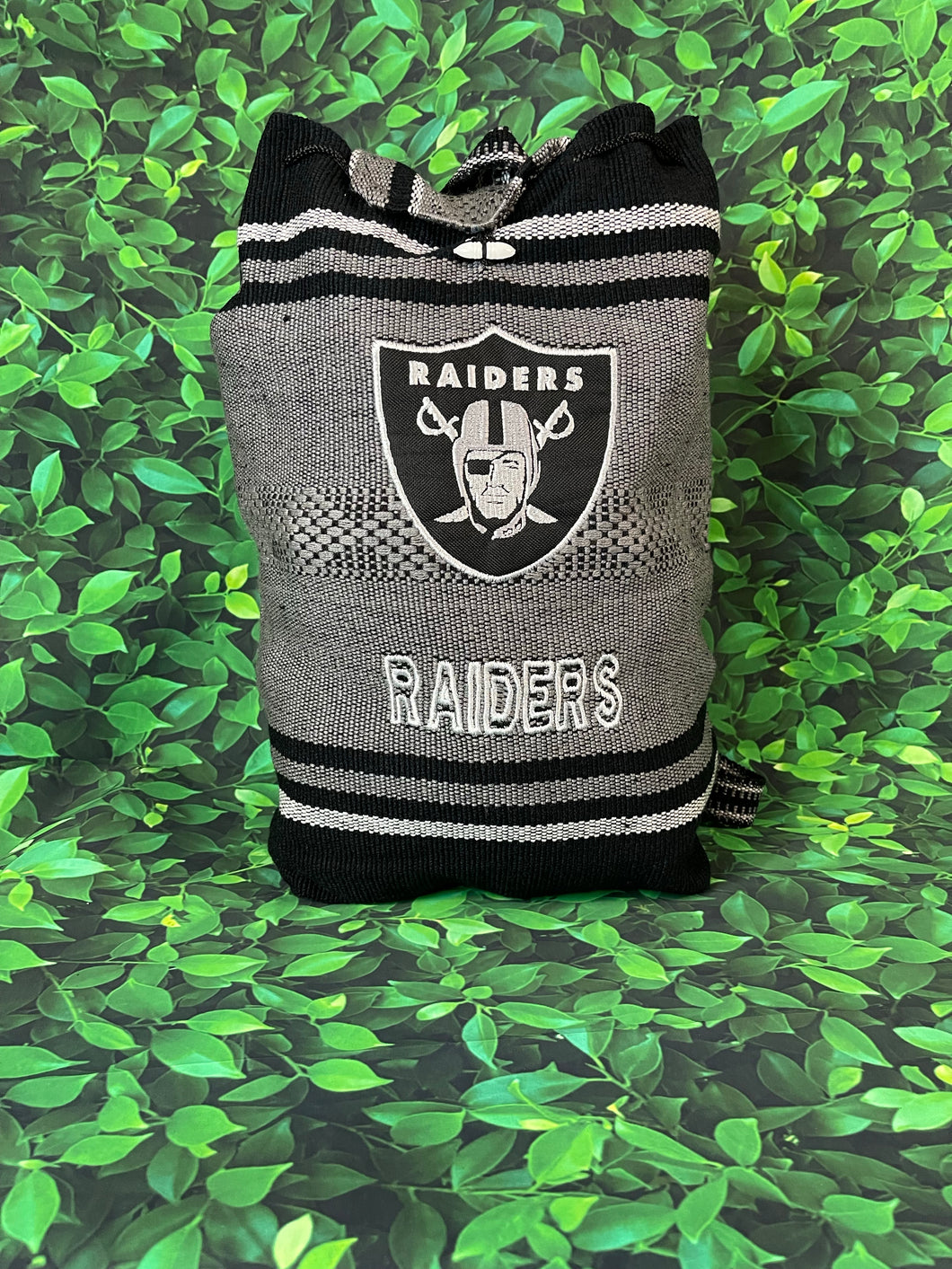 Raiders Embroidered Drawstring Backpack